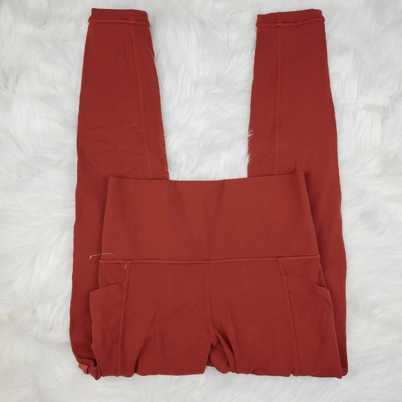 NWT Athleta Red Salutation Twist 7/8 Leggings - Picture 4 of 8